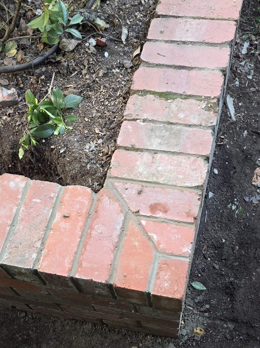 Brick wall corner detail